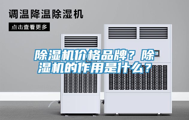 除濕機價格品牌？除濕機的作用是什么？